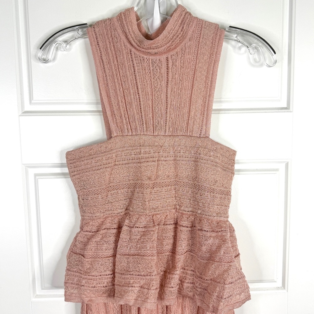 MISSONI A Line Woven Dress NEW Size 42 Blush PInk - Picture 3 of 16